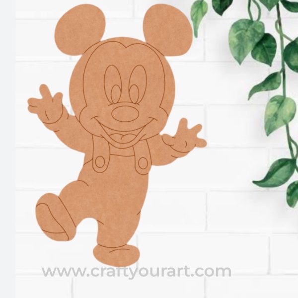 Baby Mickey Mouse Pre Marked MDF Design 1