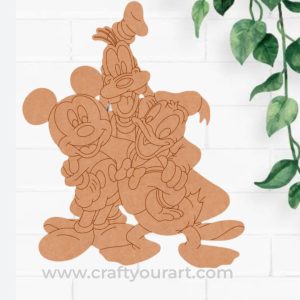Mickey Mouse Characters Pre Marked MDF Design 2