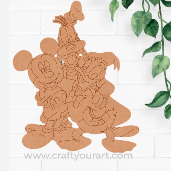 Mickey Mouse Characters Pre Marked MDF Design 2