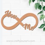 Infinity Symbol Text Cutout MDF Design 1