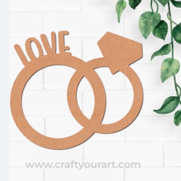 Love Ring Cutout MDF Designs 1