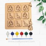 Tic Tac Toe Dinosaur Theme Design 1 DIY Kit
