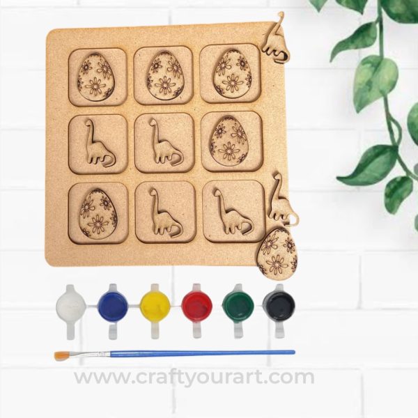 Tic Tac Toe Dinosaur Theme Design 1 DIY Kit