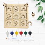 Tic Tac Toe Unicorn Theme Design 1 DIY Kit