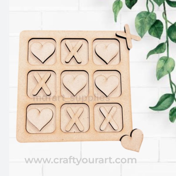 Tic Tac Toe Valentine Theme Design 1