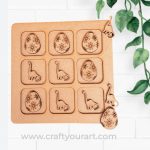 Tic Tac Toe Dinosaur Theme Design 1