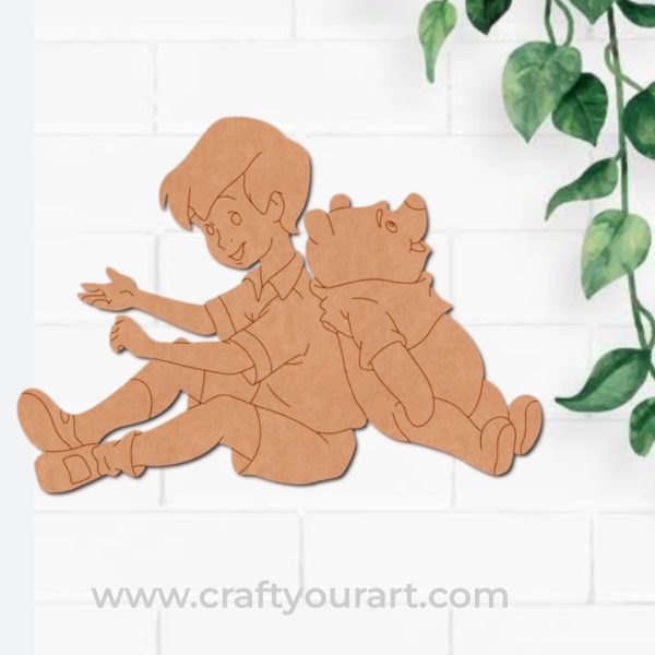 Winnie The Pooh And Christopher Pre Marked MDF Design 1