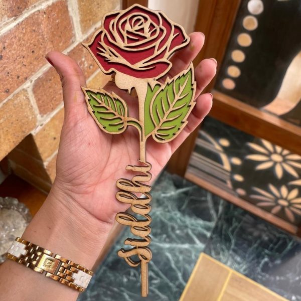 8 Inches Love Rose Design