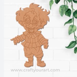 Halloween Clown Pre Marked MDF Design 1