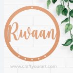 Macrame Ring Circle With Name MDF Design 3