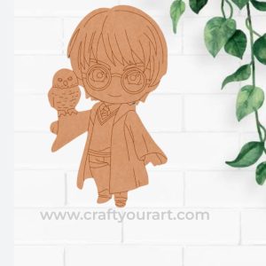 Harry Potter With Owl Pre Marked MDF Design 1