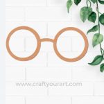 Harry Potter Glasses Cutout MDF Design 1