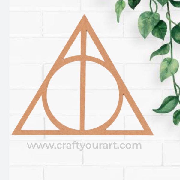Harry Potter Triangle Cutout MDF Design 1