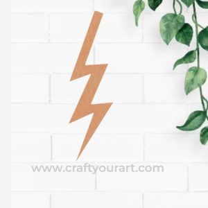Harry Potter Lightning Bolt Cutout MDF Design 1