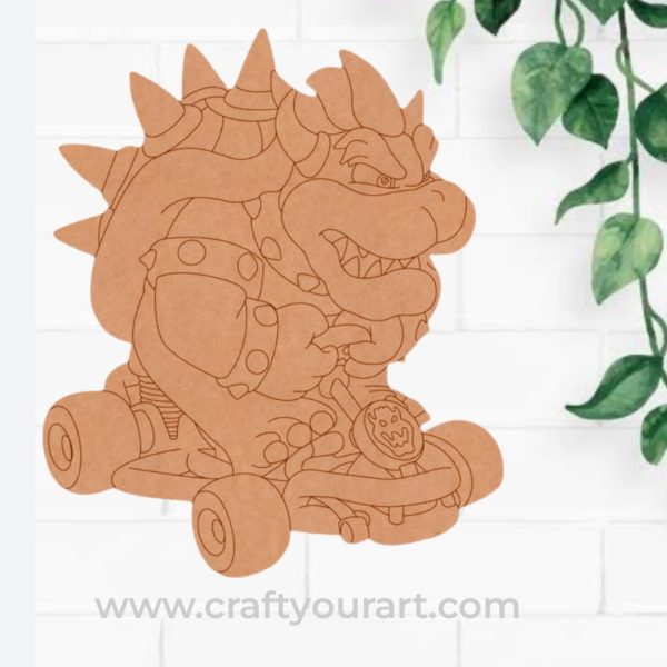Bowser Mario Kart Pre Marked MDF Design 2