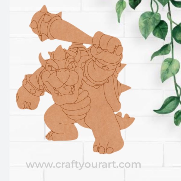 Bowser Mario Kart Pre Marked MDF Design 3