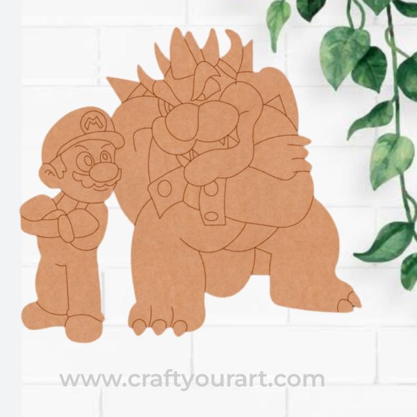 Mario & Bowser Pre Marked MDF Design 1