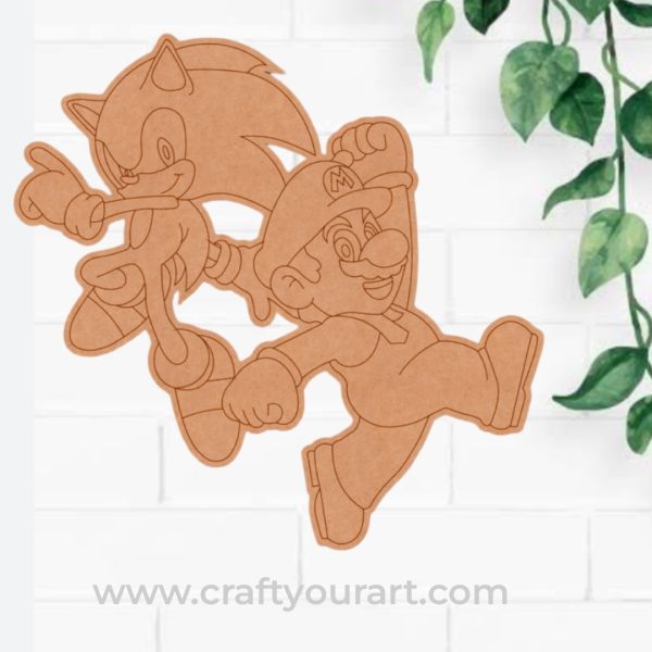 Mario & Sonic Pre Marked MDF Design 1