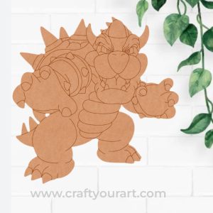 Bowser Mario Kart Pre Marked MDF Design 4