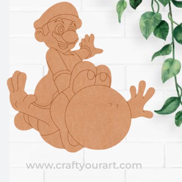 Super Mario Yoshi Pre Marked MDF Design 2
