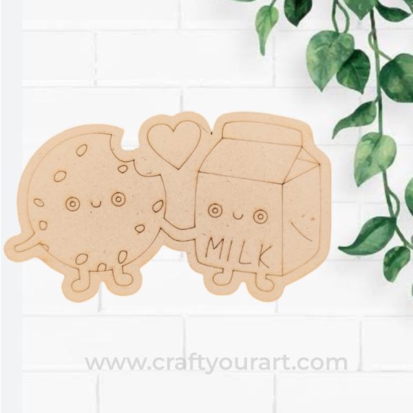 Milk n Cookie in Love  Pre Marked Design 1