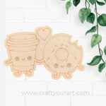 Doughnut n Latte in Love Pre Marked Design 1