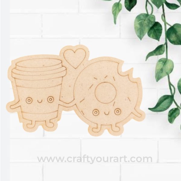 Doughnut n Latte in Love Pre Marked Design 1