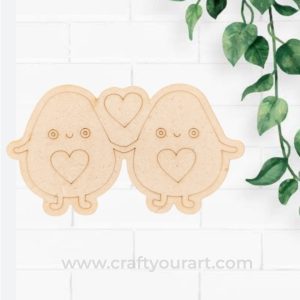 Cute Avocados in Love Pre Marked Design 1