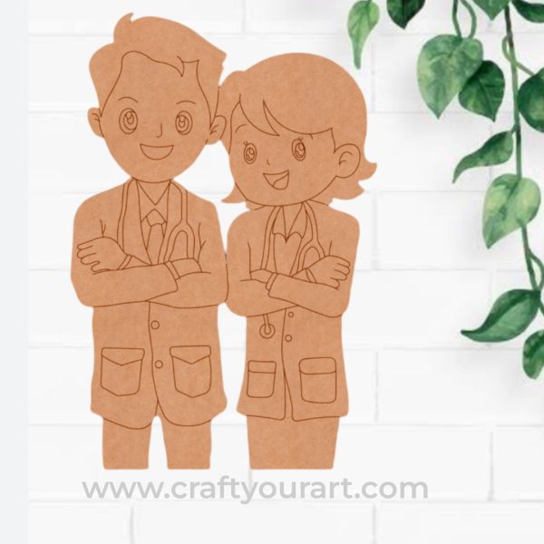 Doctor Couple Pre Marked MDF Design 1