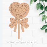 Heart Shape Candy Pre Marked MDF Design 1
