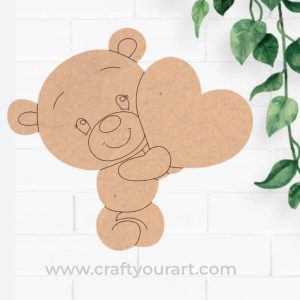 Teddy Bear With Heart Pre Marked Design 1