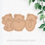 Teddy Bear With Text Pre Marked Design 1