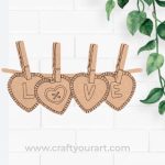 Love Text Banner Pre Marked MDF Design 1