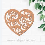 Heart Cutout MDF Design 2