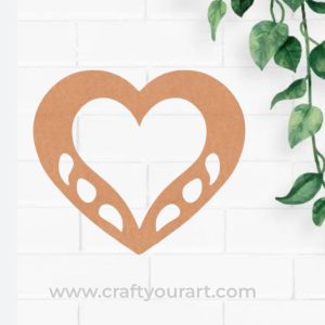 Heart Cutout MDF Design 3