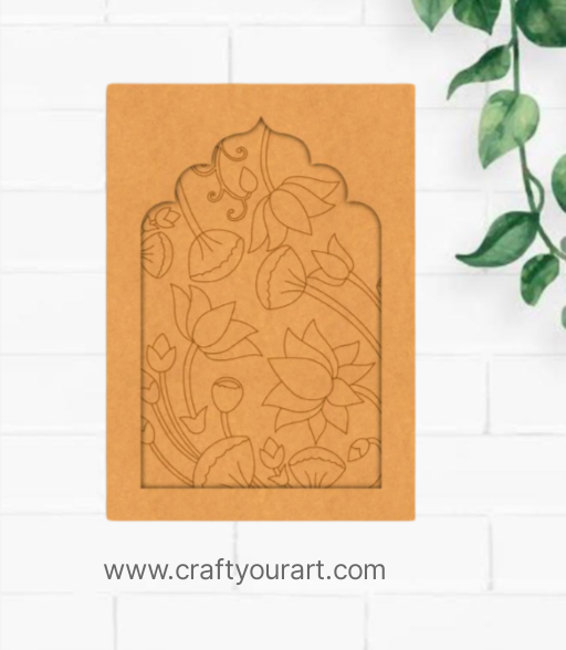 Premarked Jharokha Design 1 MDF Lotus