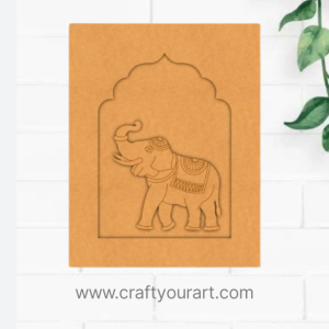Premarked Jharokha Design 3 MDF Elephant
