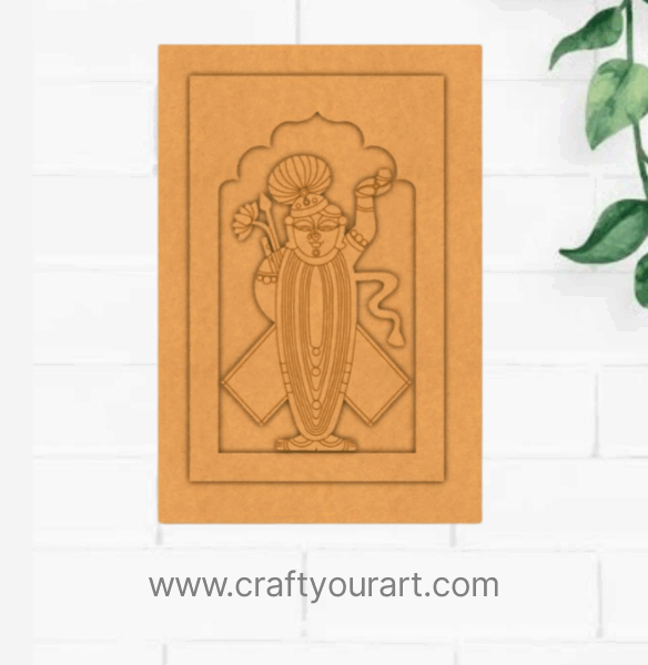 Premarked Jharokha Design 6 MDF shrinathji