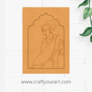 Premarked Jharokha Design MDF 8 rajasthani woman