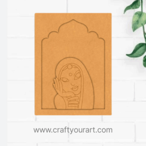 Premarked jharokha Design MDF 9 rajasthani woman