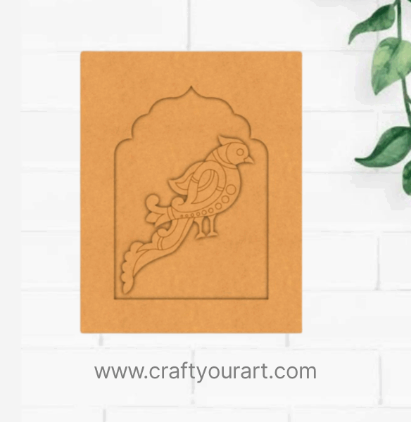 Premarked jharokha Design MDF 11 rajasthani Parrot