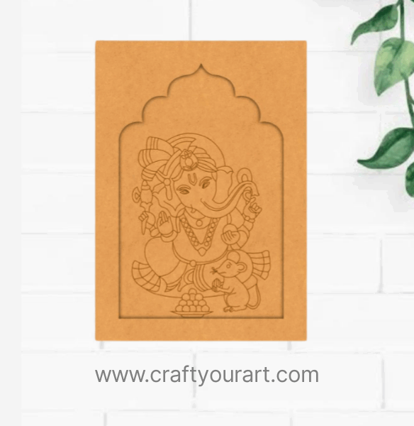 Premarked jharokha Design MDF 13 Ganesha jharokha