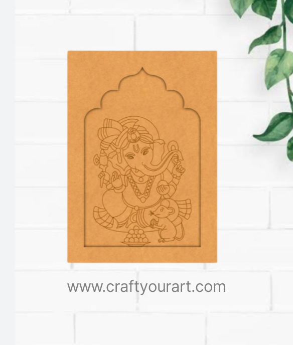 Premarked jharokha Design  MDF 13 Ganesha jharokha