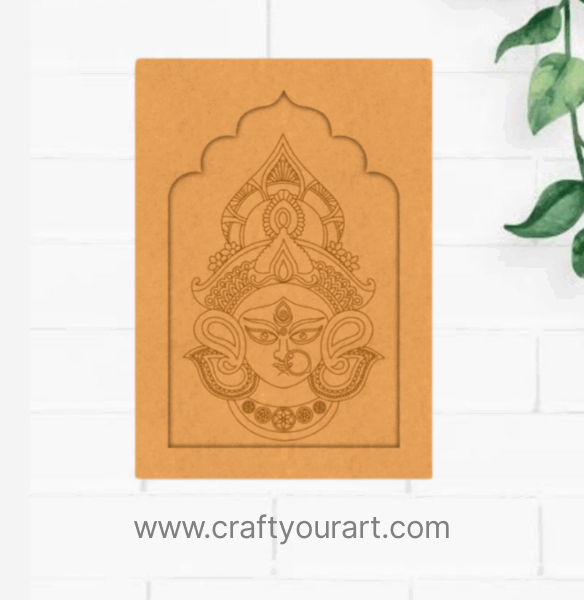 Premarked jharokha Design MDF 16 Durga Maa jharokha