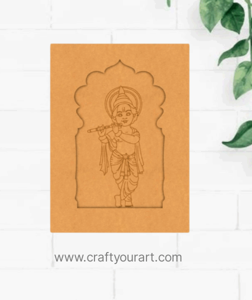 Premarked jharokha Design MDF 21 Krishna ji jharokha