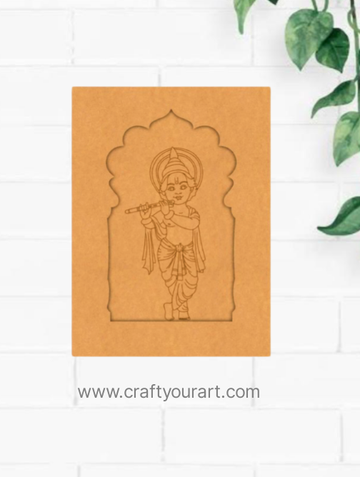 Premarked jharokha Design MDF 21 Krishna ji jharokha