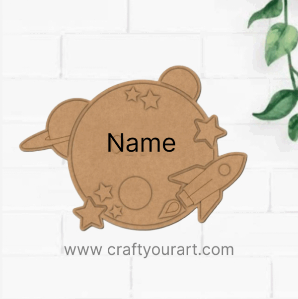 Space Nameplate MDF Design 5