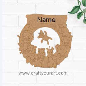 Animals Nameplate MDF Design 8