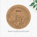 Space Nameplate MDF Design 11