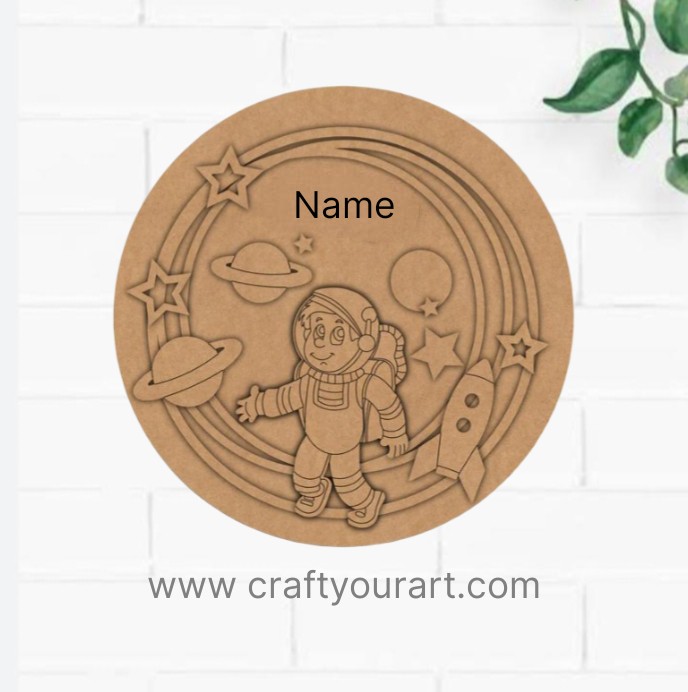 Space Nameplate MDF Design 11
